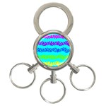 Abstract Design Pattern 3-Ring Key Chain