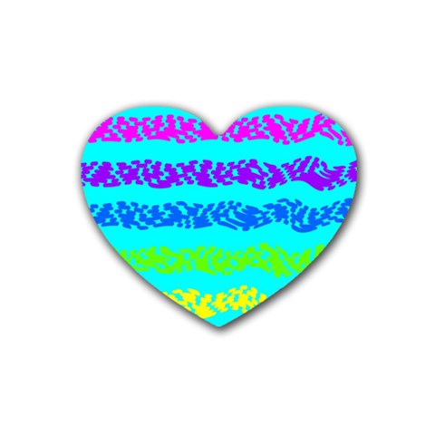 Abstract Design Pattern Rubber Heart Coaster (4 pack) from ArtsNow.com Front