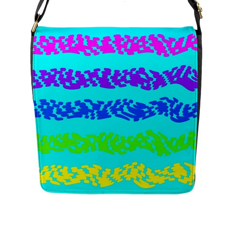 Abstract Design Pattern Flap Closure Messenger Bag (L) from ArtsNow.com Front