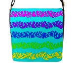 Abstract Design Pattern Flap Closure Messenger Bag (L)