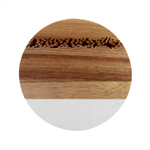 Abstract Design Pattern Marble Wood Coaster (Round)