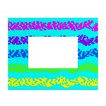 Abstract Design Pattern White Tabletop Photo Frame 4 x6 