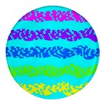Abstract Design Pattern Round Glass Fridge Magnet (4 pack)