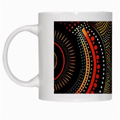 Abstract Geometric Pattern White Mug from ArtsNow.com Left