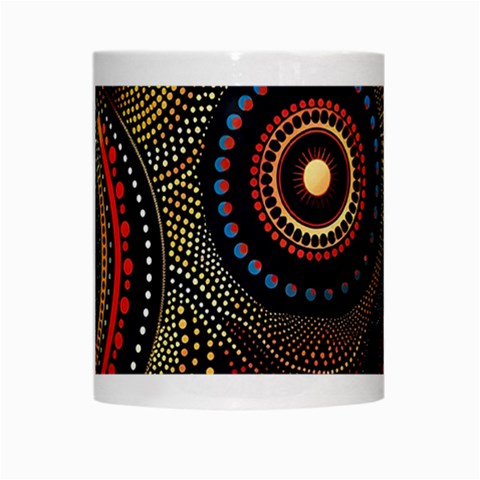 Abstract Geometric Pattern White Mug from ArtsNow.com Center