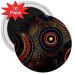 Abstract Geometric Pattern 3  Magnets (10 pack) 
