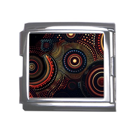 Abstract Geometric Pattern Mega Link Italian Charm (18mm) from ArtsNow.com Front