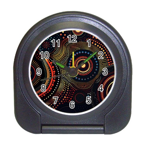 Abstract Geometric Pattern Travel Alarm Clock from ArtsNow.com Front