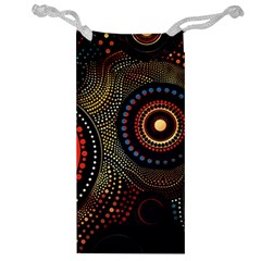 Abstract Geometric Pattern Jewelry Bag from ArtsNow.com Front