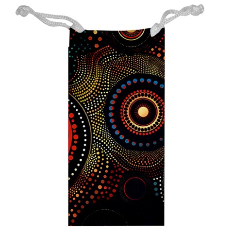 Abstract Geometric Pattern Jewelry Bag from ArtsNow.com Back