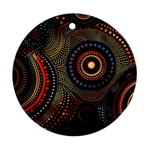 Abstract Geometric Pattern Round Ornament (Two Sides) from ArtsNow.com Back