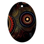 Abstract Geometric Pattern Oval Ornament (Two Sides)