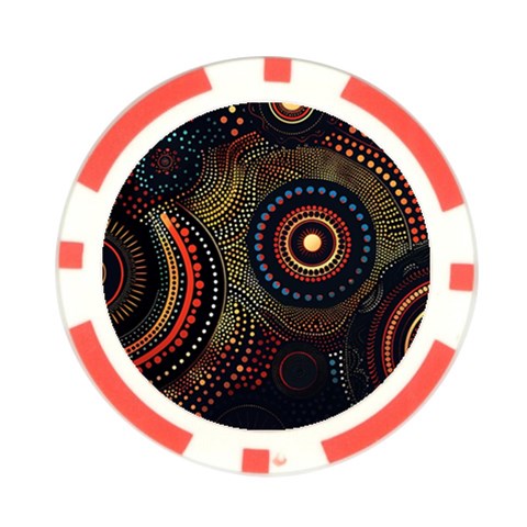 Abstract Geometric Pattern Poker Chip Card Guard (10 pack) from ArtsNow.com Front