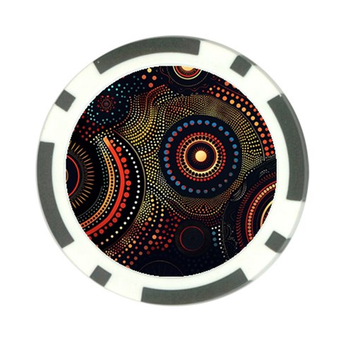 Abstract Geometric Pattern Poker Chip Card Guard (10 pack) from ArtsNow.com Back