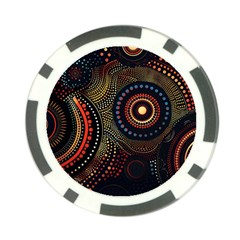 Abstract Geometric Pattern Poker Chip Card Guard (10 pack) from ArtsNow.com Back