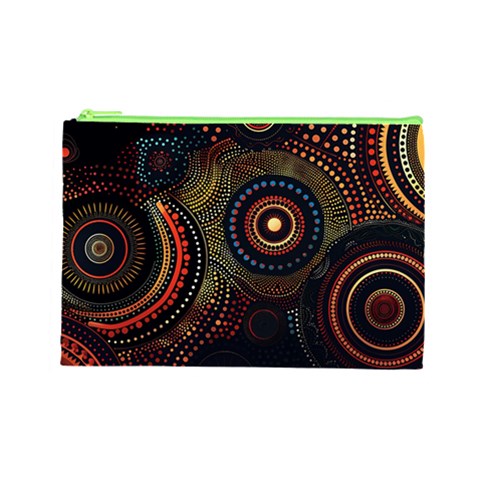 Abstract Geometric Pattern Cosmetic Bag (Large) from ArtsNow.com Front