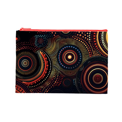 Abstract Geometric Pattern Cosmetic Bag (Large) from ArtsNow.com Front