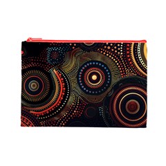 Abstract Geometric Pattern Cosmetic Bag (Large) from ArtsNow.com Front