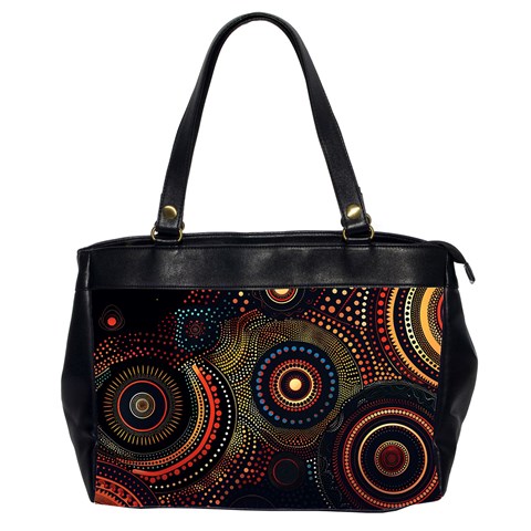 Abstract Geometric Pattern Oversize Office Handbag (2 Sides) from ArtsNow.com Front