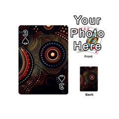 Abstract Geometric Pattern Playing Cards 54 Designs (Mini) from ArtsNow.com Front - Spade3