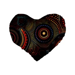 Abstract Geometric Pattern Standard 16  Premium Heart Shape Cushions from ArtsNow.com Back