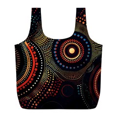 Abstract Geometric Pattern Full Print Recycle Bag (L) from ArtsNow.com Front