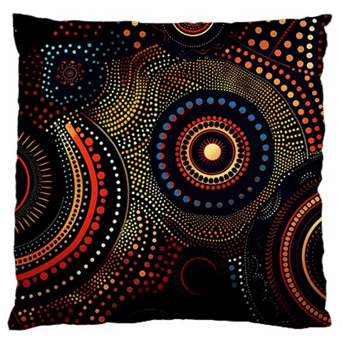 Abstract Geometric Pattern Large Premium Plush Fleece Cushion Case (Two Sides) from ArtsNow.com Back