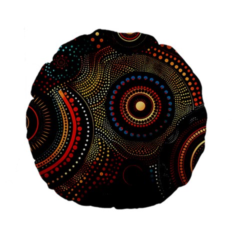 Abstract Geometric Pattern Standard 15  Premium Flano Round Cushions from ArtsNow.com Front