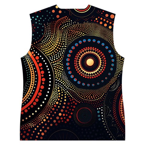 Abstract Geometric Pattern Women s Button Up Vest from ArtsNow.com Back