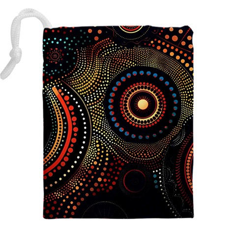 Abstract Geometric Pattern Drawstring Pouch (4XL) from ArtsNow.com Back