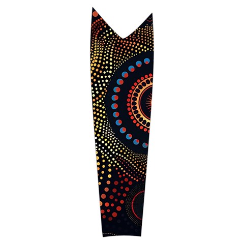 Abstract Geometric Pattern Women s Long Sleeve Raglan T Left Sleeve Side