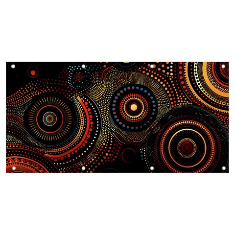 Abstract Geometric Pattern Banner and Sign 8  x 4  from ArtsNow.com Front