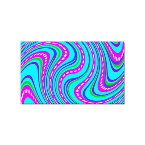 Swirls Pattern Design Bright Aqua Sticker (Rectangular) from ArtsNow.com Front