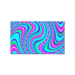 Swirls Pattern Design Bright Aqua Sticker Rectangular (10 pack)