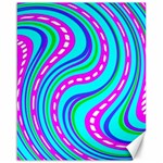 Swirls Pattern Design Bright Aqua Canvas 16  x 20 