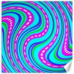 Swirls Pattern Design Bright Aqua Canvas 20  x 20 