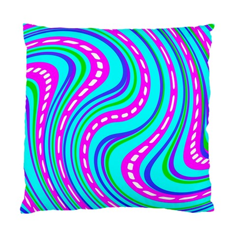 Swirls Pattern Design Bright Aqua Standard Cushion Case (Two Sides) from ArtsNow.com Front