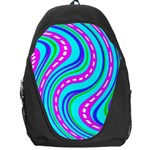 Swirls Pattern Design Bright Aqua Backpack Bag