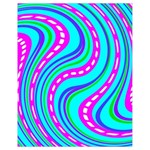 Swirls Pattern Design Bright Aqua Drawstring Bag (Small)