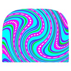 Swirls Pattern Design Bright Aqua Make Up Case (Large) from ArtsNow.com Front