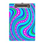 Swirls Pattern Design Bright Aqua A5 Acrylic Clipboard