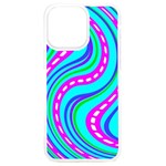 Swirls Pattern Design Bright Aqua iPhone 15 Pro Max TPU UV Print Case