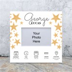 Personalized New Born Baby Star in white Box Photo Frame White Box Photo Frame 4  x 6 