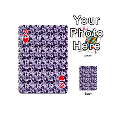 Purple Roses 1 Purple Roses Playing Cards 54 Designs (Mini) from ArtsNow.com Front - Heart2