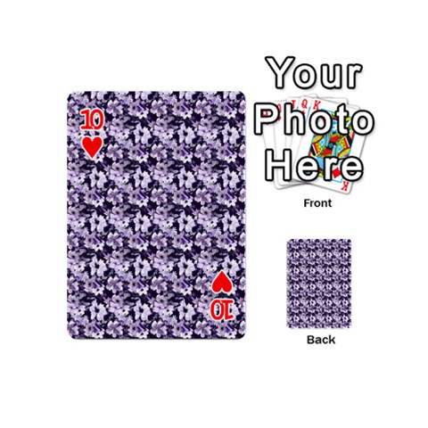 Purple Roses 1 Purple Roses Playing Cards 54 Designs (Mini) from ArtsNow.com Front - Heart10