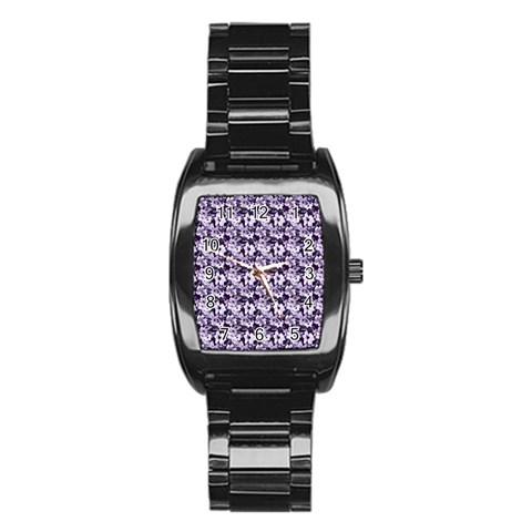 Purple Roses 1 Purple Roses Stainless Steel Barrel Watch from ArtsNow.com Front