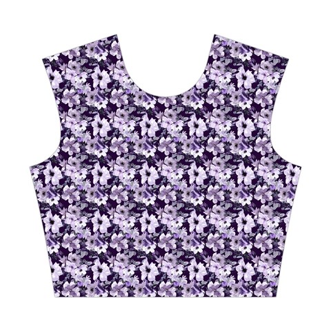 Purple Roses 1 Purple Roses Cotton Crop Top from ArtsNow.com Front