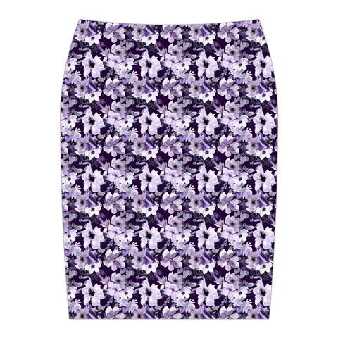 Purple Roses 1 Purple Roses Midi Wrap Pencil Skirt from ArtsNow.com Back