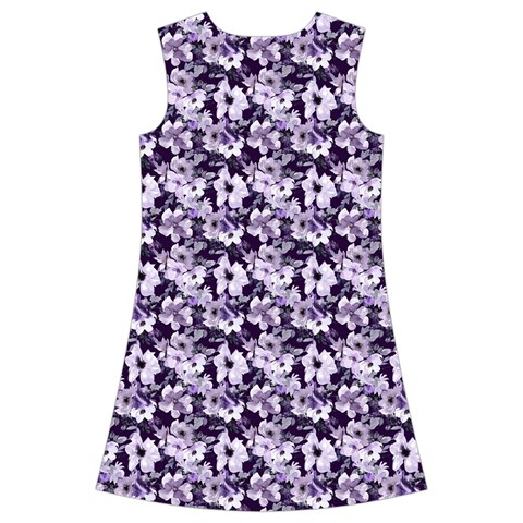 Purple Roses 1 Purple Roses Kids  Short Sleeve Velvet Dress from ArtsNow.com Back