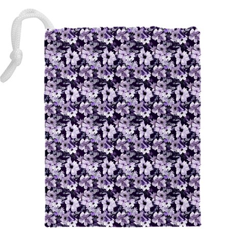 Purple Roses 1 Purple Roses Drawstring Pouch (4XL) from ArtsNow.com Back